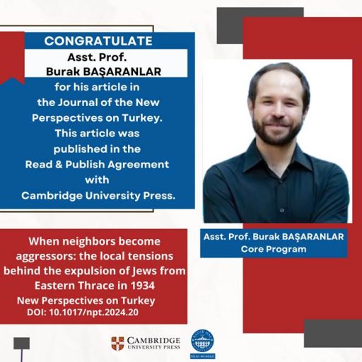 Burak Başaranlar’ın Cambridge University Press’te Yayınlanan Açık Erişim Makalesi